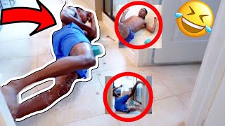 THE BEST PRANK EVER !! (SLIPPERY FLOOR)