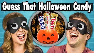 GUESS THAT HALLOWEEN CANDY CHALLENGE! | COLLEGE KIDS vs. FOOD