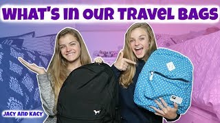 What's In Our Travel Bags ~ Jacy and Kacy