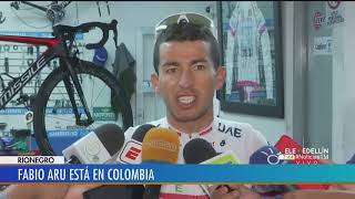 Fabio Aru se prepara para su presentación en Colombia en el Tour 2.1