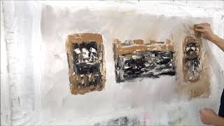 Pintura Abstracta / Espátula / Acrílicos / Pintando K - 03