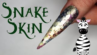 Matte and Glossy Snake Skin Gel Nail Art Tutorial | Madam Glam