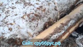 Очистка (окорка) бревен от коры