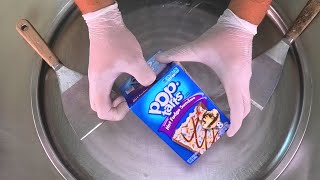 pop tarts Ice Cream Rolls | fried ice cream with pop.tarts hot fudge Sundae pop. | Satisfying ASMR