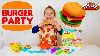 JEU - BURGER PARTY ! -  Burgers et Frites : Miam Miam :) - Pâte à Modeler Play-Doh