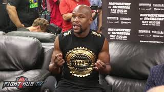 Mayweather vs. Mcgregor - THE FULL FLOYD MAYWEATHER MEDIA WORKOUT ROUNDTABLE VIDEO