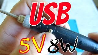 USB 5V 8W lituoklis / USB Soldering iron 5V 8W / Мини usb паяльник 5V 8W