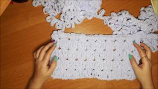 Узор Косы #1 из Alize Puffy. детский плед. Плед из плюшевой пряжи. Мастер-класс