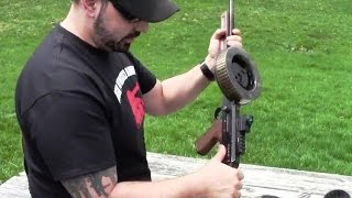 American-180 Full Auto 22lr Submachine Gun AM-180 275 Round Drum Mag