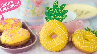 DONAS o DONUTS FÁCILES en forma de PIÑA | Quiero Cupcakes!