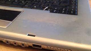 Girl trample laptop with high heels