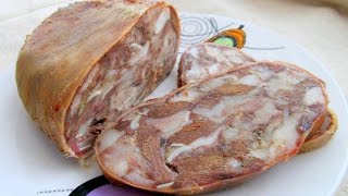 КАК ПРИГОТОВИТЬ Сальтисон из свиной головы в желудке ? Зельц из свиной головы (Сальтисон)