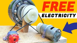 How to make 100% free energy generator without battery with the help of bearings | home invention.
