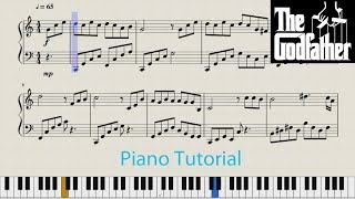 The Godfather Theme in Major Key - Piano Tutorial With Notes (MuseScore)