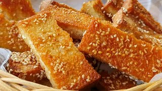 【小穎美食】過期的麵包不要扔，教你做小零食，香甜酥脆，出鍋孩子搶著吃，香