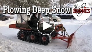 Plowing deep snow with a UTV