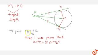 Theorem: The length of two tangents drawn from an external point to a circle are equal.