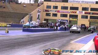SUPER SEDAN FRIDAY QUALIFYING ROUNDS AUSTRALIAN NATIONALS SYDNEY DRAGWAY 1.11.2013