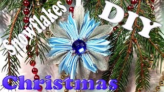 Канзаши Снежинка МК, How To Make Snowflakes, DIY Christmas Snowflakes Kanzashi Tatiana Vasyliuk