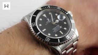 Vintage Rolex Oyster Perpetual Submariner 16610 Luxury Watch Review