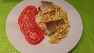 Минтай в сметане в духовке очень вкусная рыба с овощами