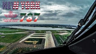 BOEING 787 FLIGHTDECK Departing New York JFK