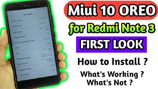 How to Install MIUI 10 OREO PORT SGSI for Redmi Note 3 ??