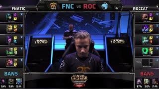 Fnatic vs ROCCAT | Game 1 Semi Finals S4 EU LCS Summer 2014 Regionals Playoffs | FNC vs ROC G1