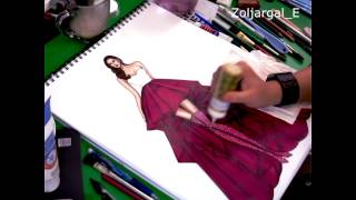 fashion sketch - speed painting