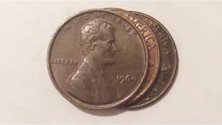 800$$$ Цена Монеты США 1 Цент 1969 года Брак Монет FG Меньше.US Coins One Cent Error Coin