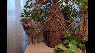 Мельница из газетных трубочек
