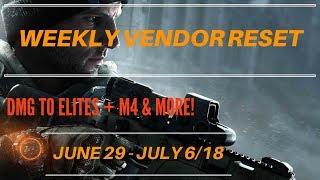 The Division - Weekly Vendor Reset June 29 - July 6/18