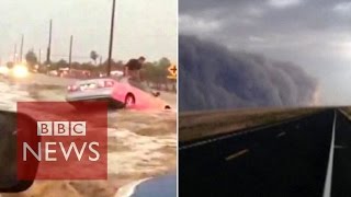 Strange weather: US states 'swap weather systems' - BBC News