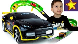 Машинки Bburago Гоночная трасса Распаковка игрушки Kids Burago toys unboxing