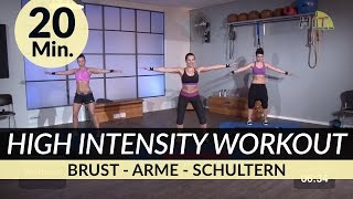 20 Min. HIIT High Intensity Tabata Workout to tune your Breast, Arms & Shoulders