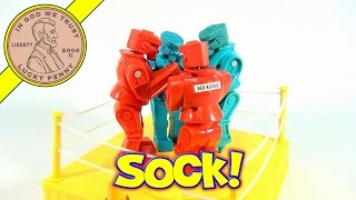 Rock Em Sock Em Game, 2001 Mattel Toys - Red Rocker and Blue Bomber