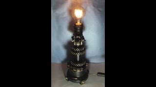 как сделать стимпанк светильник своими руками \  how to make a steampunk lamp