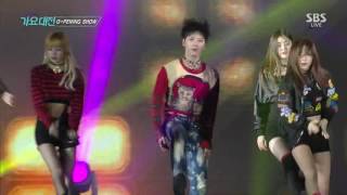 161226 TEN, LISA ,Seulgi ,Jinyoung, Yugyeom, Jimin Dance Performance @ 2016 SBS  Gayo Daejun