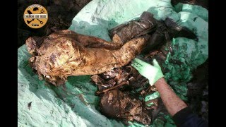 Коп по Войне. (+18) Раскопки на болотах. Замумифицированный боец ВОВ