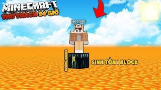 THỬ THÁCH 24 GIỜ SINH TỒN TRÊN BIỂN LAVA CHỈ VỚI 1 CÁI RƯƠNG (MK Gaming Minecraft)