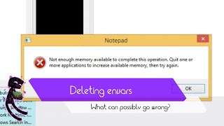 Deleting environment variables in Windows