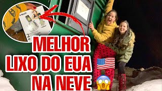 LIXO DO EUA ?? NA NEVE- ENCONTRAMOS MUITA COISA - com DAYANI Mika - LIXO TOP