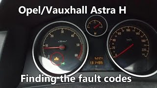 Astra H - How to find the fault codes on Zafira and Astra