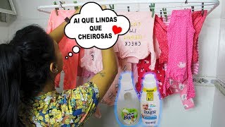 LAVANDO AS ROUPINHAS DA NOSSA BEBÊ PELA PRIMEIRA VEZ!