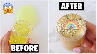 EXTREME $1 SLIME MAKEOVERS *fixing my old slimes*