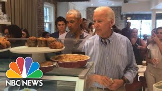 Former President Barack Obama And Joe Biden Reunite At Washington Bakery | NBC News