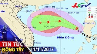 Bão số 13 diễn biến phức tạp, hướng vào miền Trung | TIN TỨC ĐÔNG TÂY - 11/11/2017