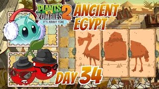 [Perfect] Ancient Egypt Day 34 GUIDE /Walkthrough | Plants Vs Zombies 2