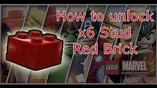 Lego Marvel Super Heroes Deadpool x6 Stud Red Brick unlock