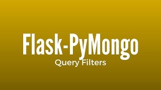 MongoDB Filters in PyMongo